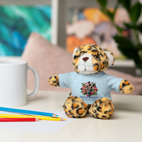 Custom Photo Festive Poinsettia Stuffed Animals with Tee